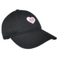 Women's Heart Embroidered Baseball Cap Low Bun Soft Cotton Trucker Hat