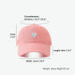Women's Heart Embroidered Baseball Cap Low Bun Soft Cotton Trucker Hat