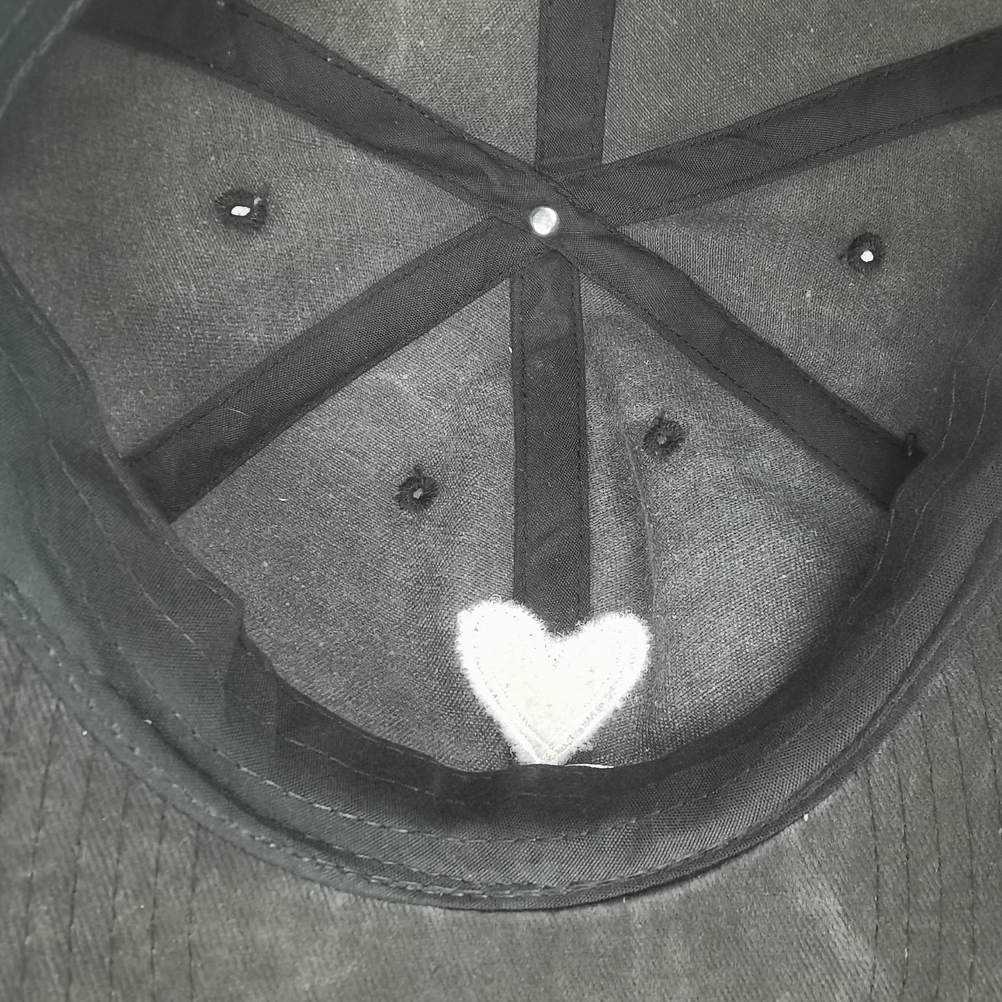 Women's Heart Embroidered Baseball Cap Low Bun Soft Cotton Trucker Hat