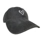 Women's Heart Embroidered Baseball Cap Low Bun Soft Cotton Trucker Hat