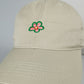 Women's Flower Embroidered Baseball Cap Low Bun Soft Cotton Trucker Hat