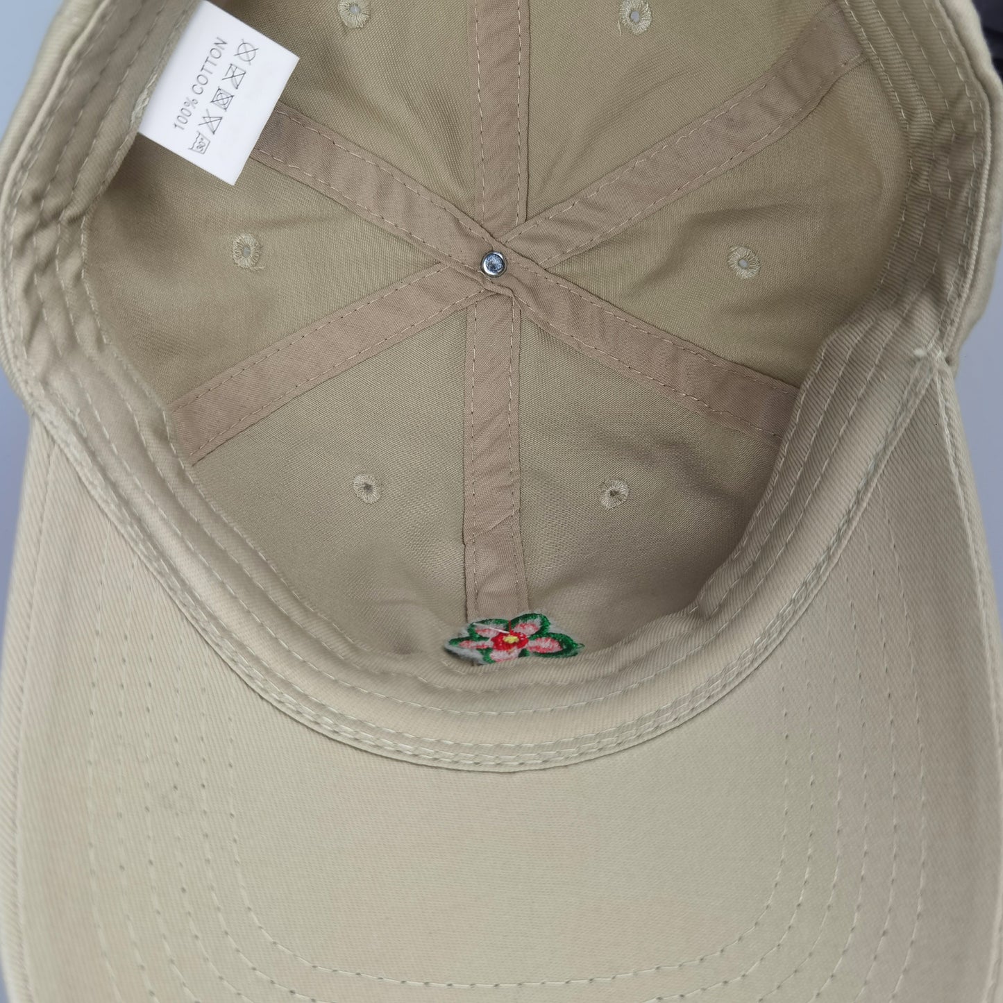 Women's Flower Embroidered Baseball Cap Low Bun Soft Cotton Trucker Hat