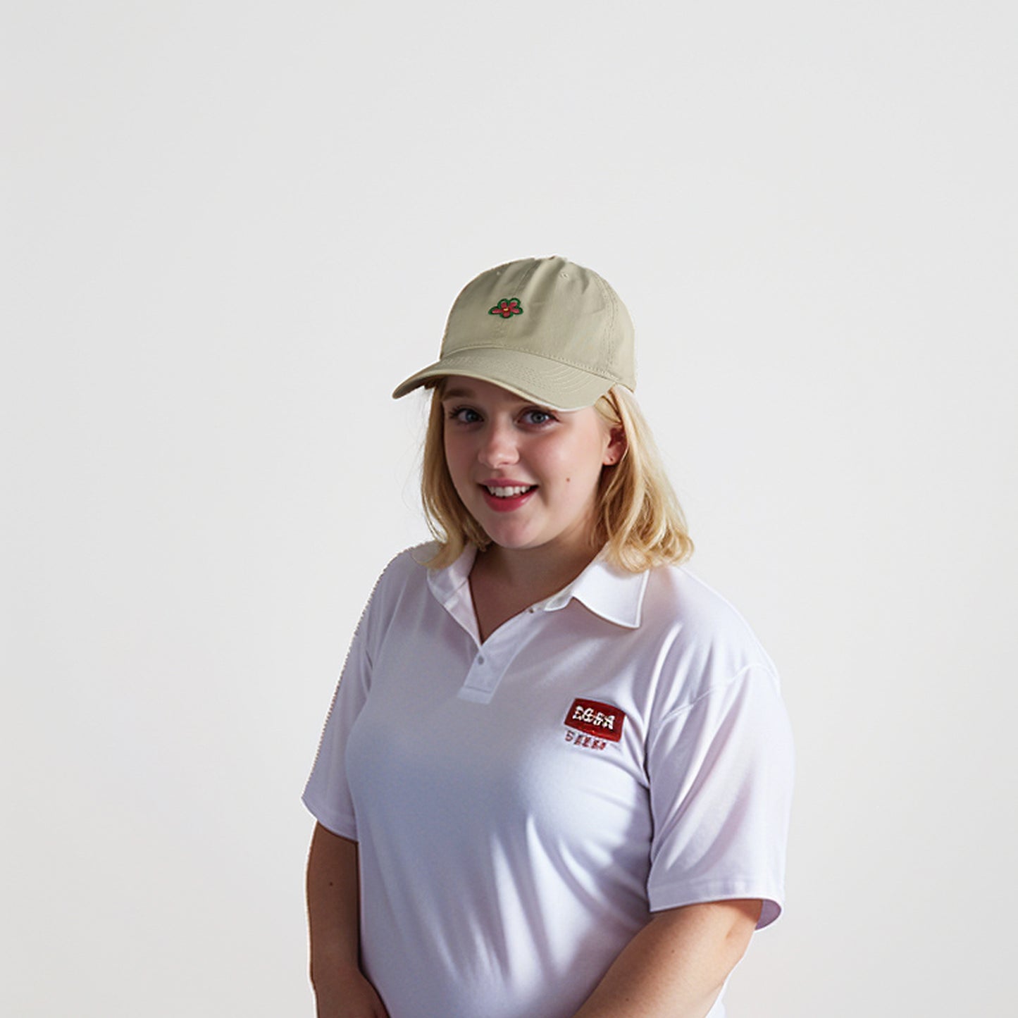 Women's Flower Embroidered Baseball Cap Low Bun Soft Cotton Trucker Hat