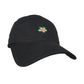 Women's Flower Embroidered Baseball Cap Low Bun Soft Cotton Trucker Hat