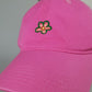 Women's Flower Embroidered Baseball Cap Low Bun Soft Cotton Trucker Hat