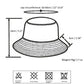 Women's Bucket Hats Reversible Checkered Pattern Fisherman Cap