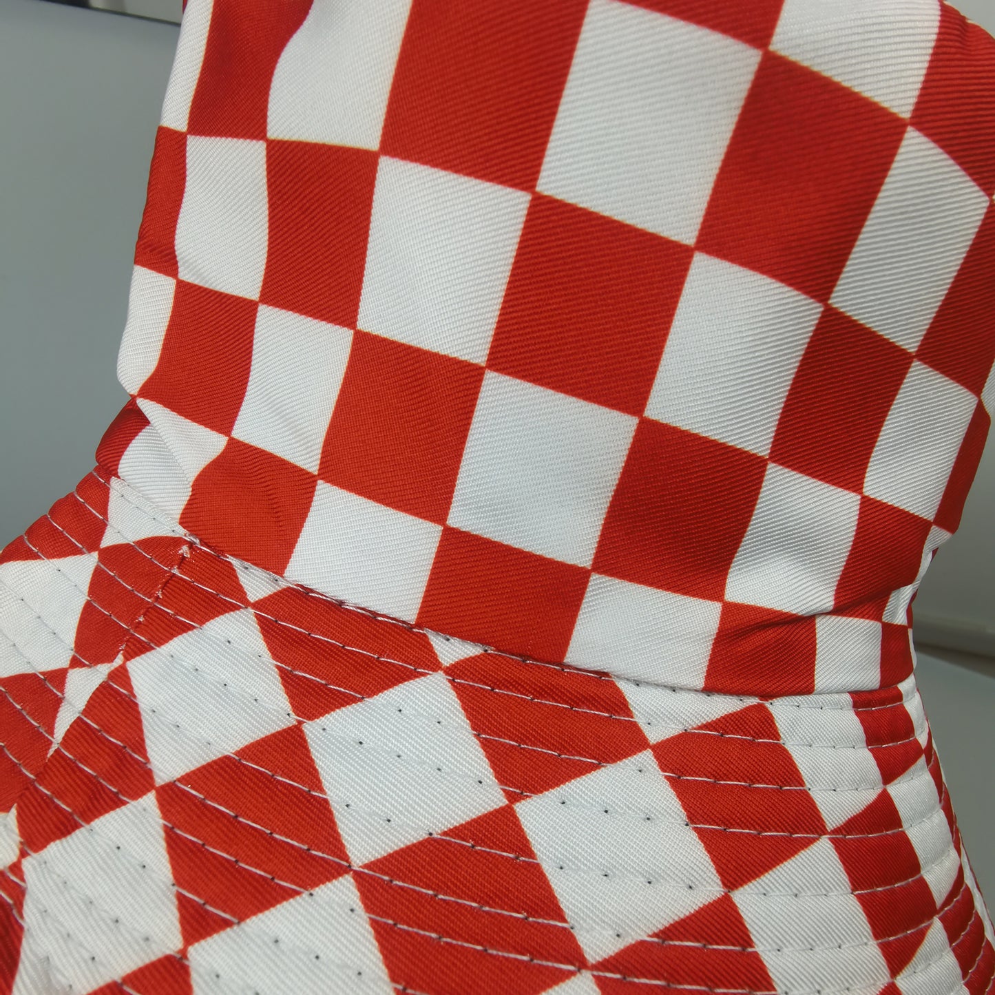 Women's Bucket Hats Reversible Checkered Pattern Fisherman Cap