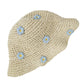 Women's Bucket Hats Flower Crochet Pattern Papyrus Fisherman Cap