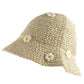 Women's Bucket Hats Flower Crochet Pattern Papyrus Fisherman Cap