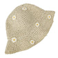 Women's Bucket Hats Flower Crochet Pattern Papyrus Fisherman Cap