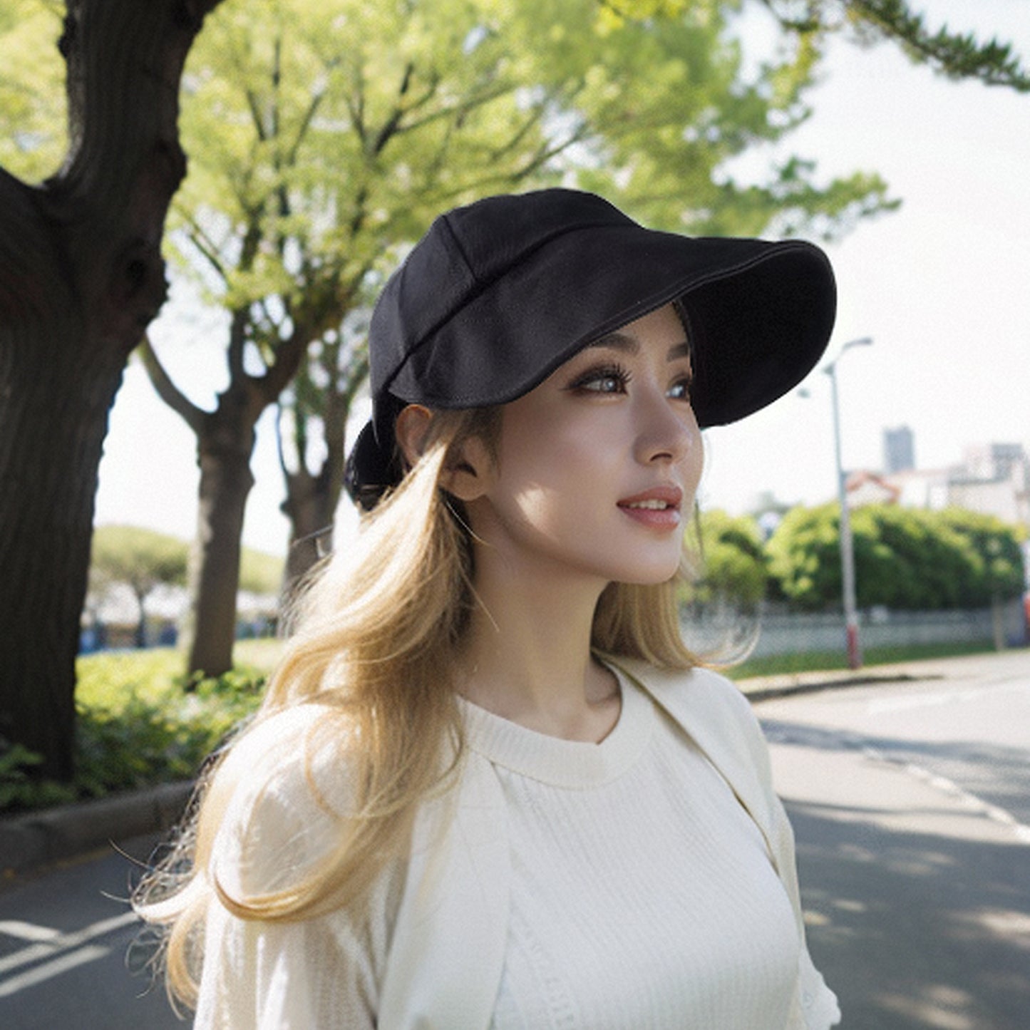 Women's Floppy Hats Bow Soft Foldable Large Sun Brim