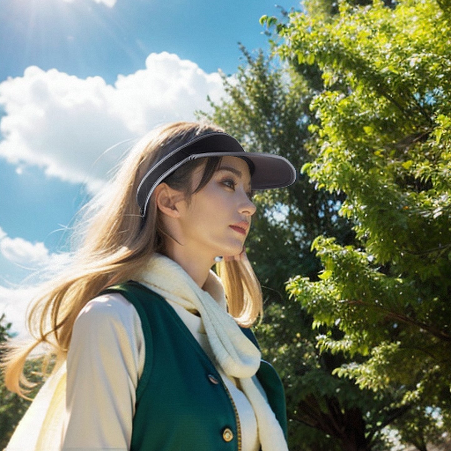 Women's Sports Sun Visors Lightweight Soft Headbang with Brim