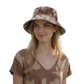 Summer Fisherman Hat Outdoor Travel Tie Dye Bucket Hat with Wide Brim Casual Sun Protection