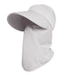 Womens Detachable Face Cover Sun Visor Cap UV Protection Mesh Panel Design with Extra Wide Brim