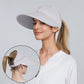 Womens Detachable Face Cover Sun Visor Cap UV Protection Mesh Panel Design with Extra Wide Brim