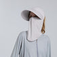 Womens Detachable Face Cover Sun Visor Cap UV Protection Mesh Panel Design with Extra Wide Brim