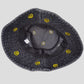 Women's Denim Bucket Hat Foldable with Smiley Face Embroidery