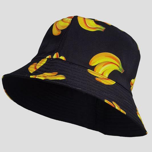 Women's Reversible Bucket Hat Stylish Fruit Printing Sun Protection