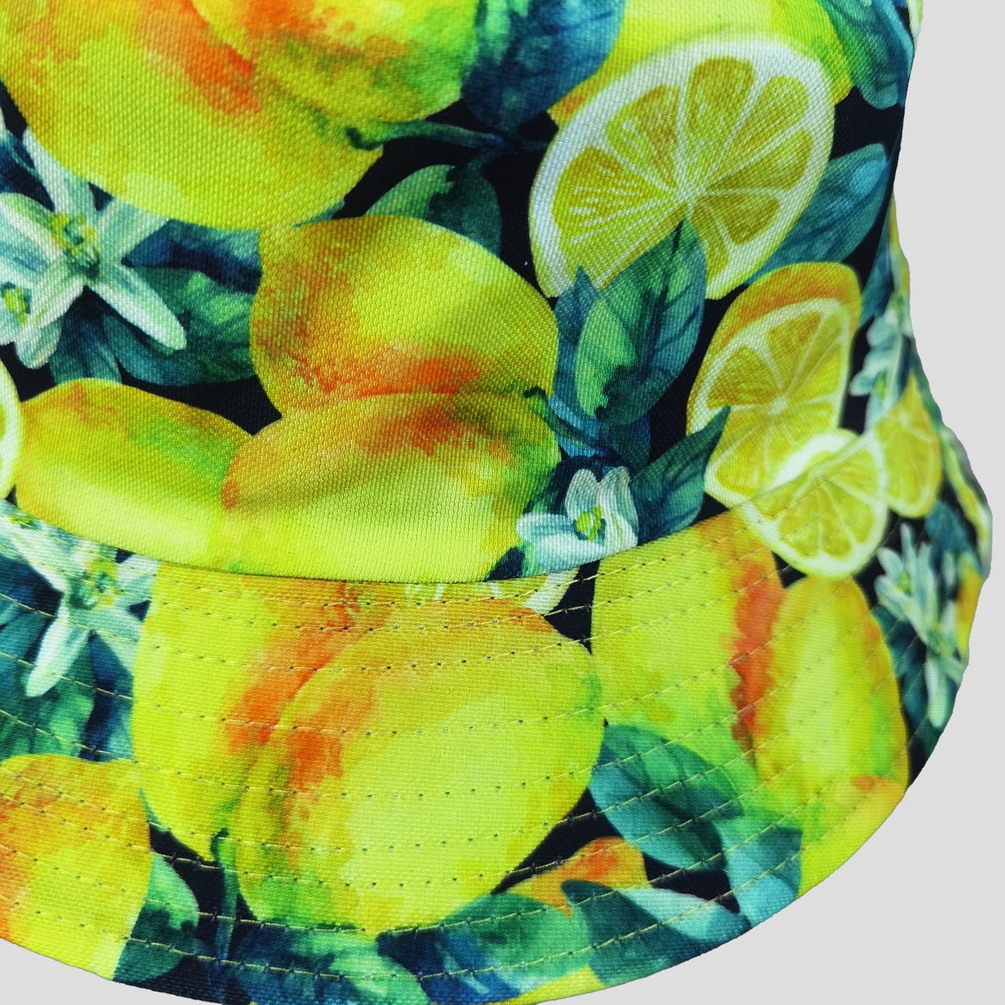 Women's Reversible Bucket Hat Stylish Fruit Printing Sun Protection