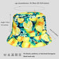 Women's Reversible Bucket Hat Stylish Fruit Printing Sun Protection