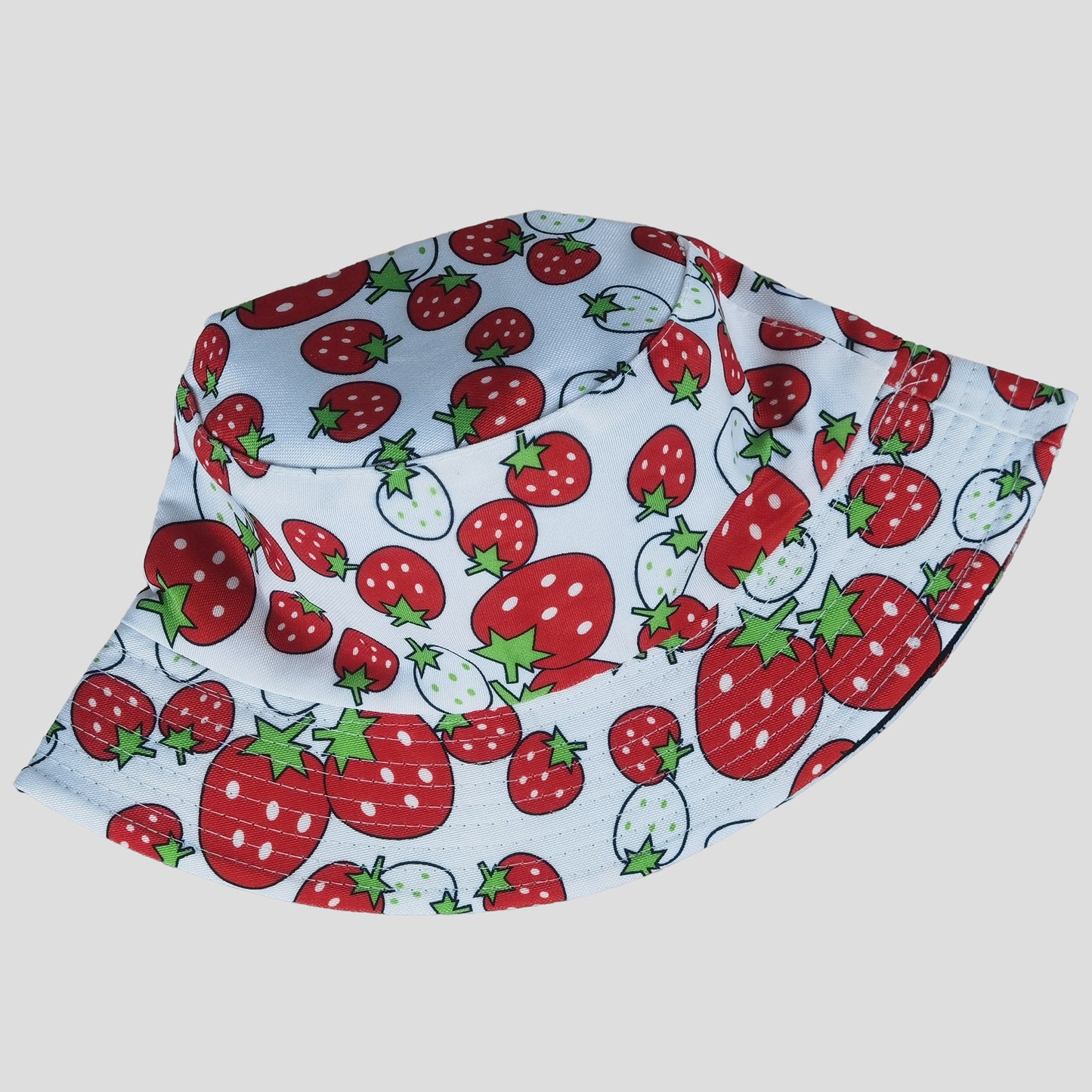 Women's Reversible Bucket Hat Stylish Fruit Printing Sun Protection