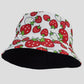 Women's Reversible Bucket Hat Stylish Fruit Printing Sun Protection