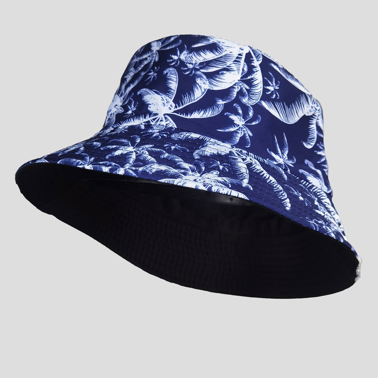 Women's Coconut Palm Print Bucket Hats Reversible Anti-UV Hat
