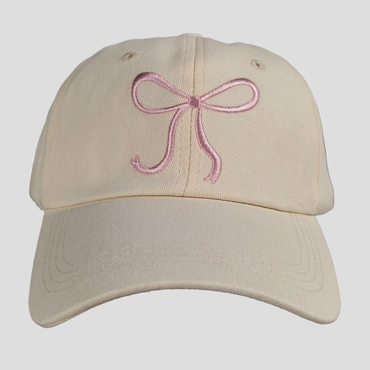 Women's Baseball Cap with Bow Embroidery