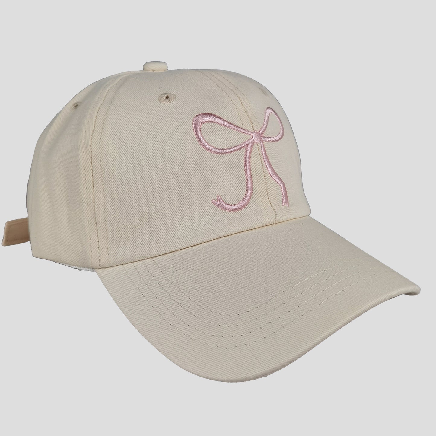 Women's Baseball Cap with Bow Embroidery