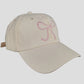 Women's Baseball Cap with Bow Embroidery