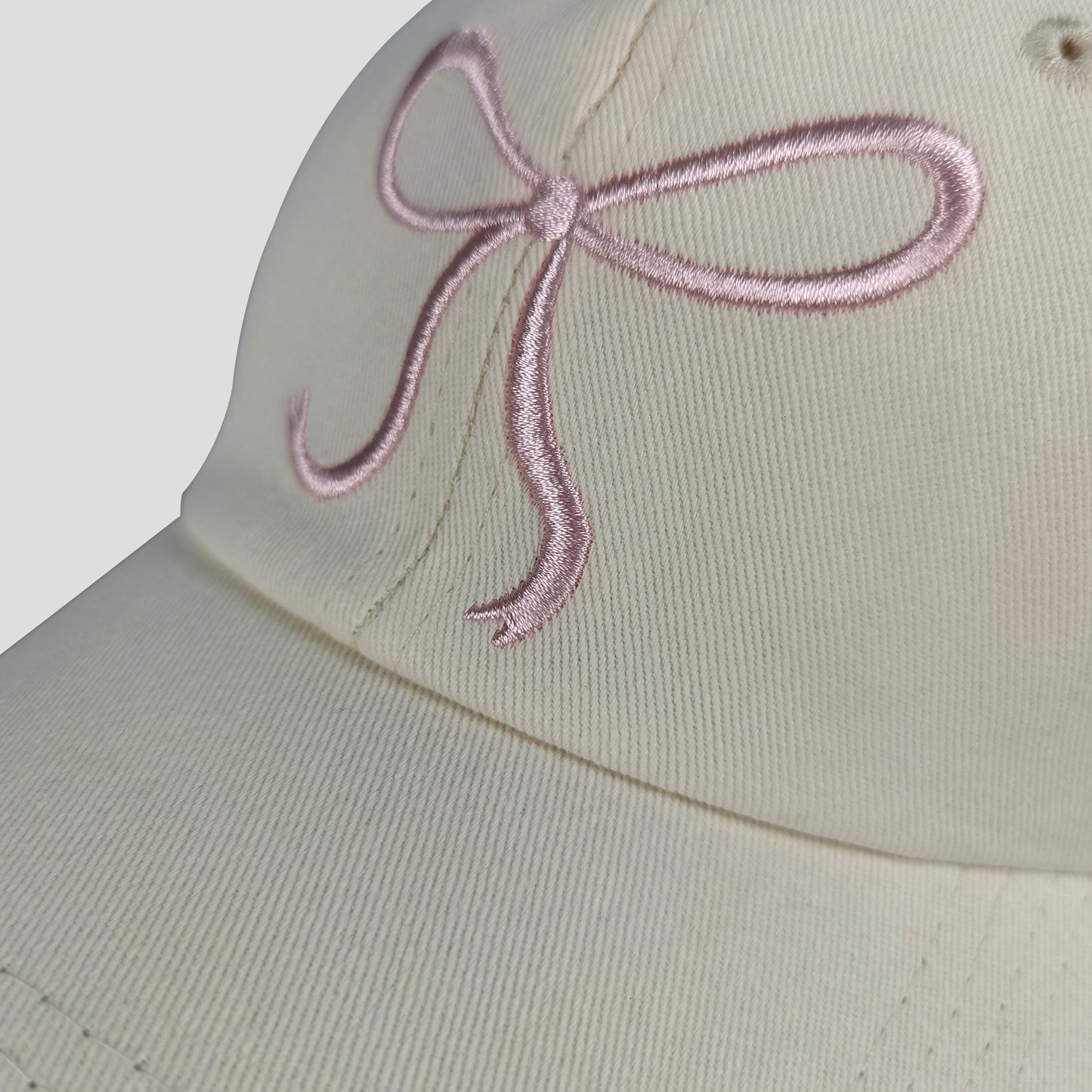 Women's Baseball Cap with Bow Embroidery