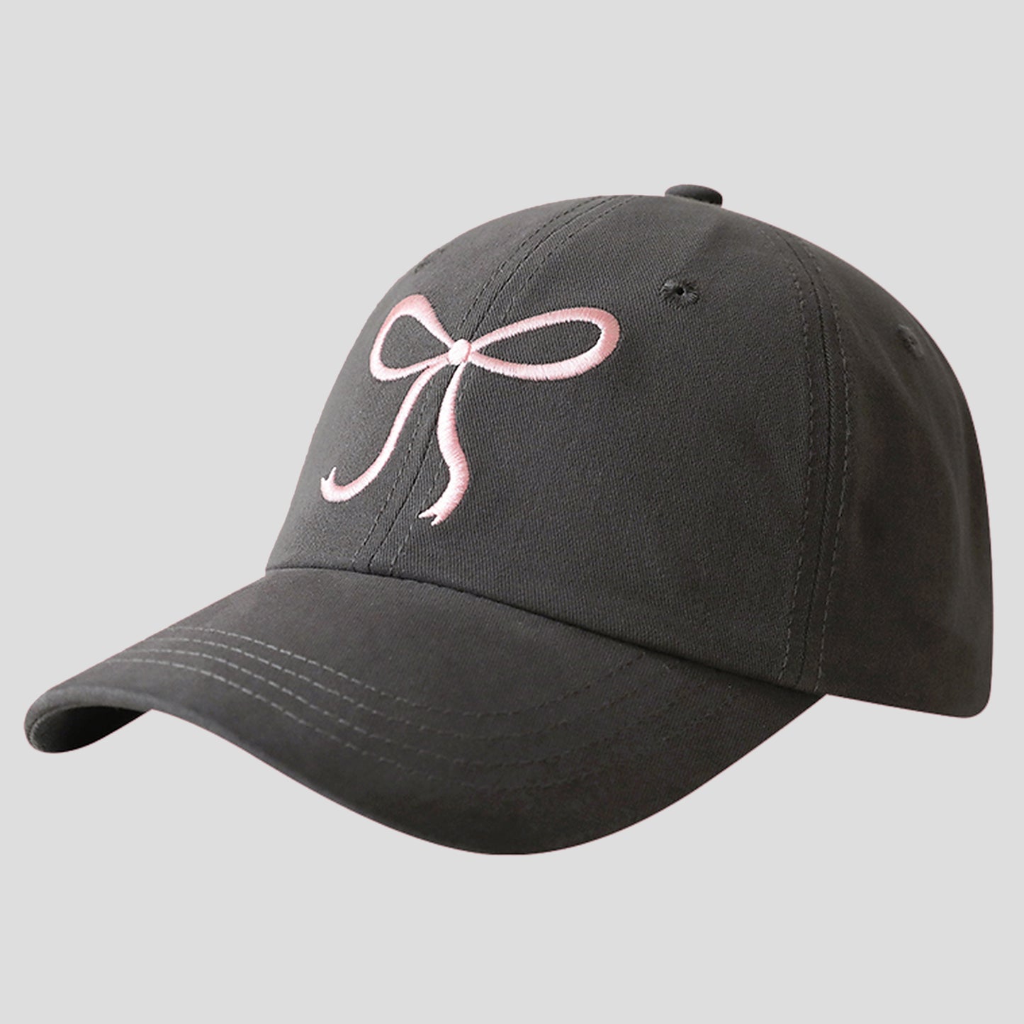 Women's Baseball Cap with Bow Embroidery