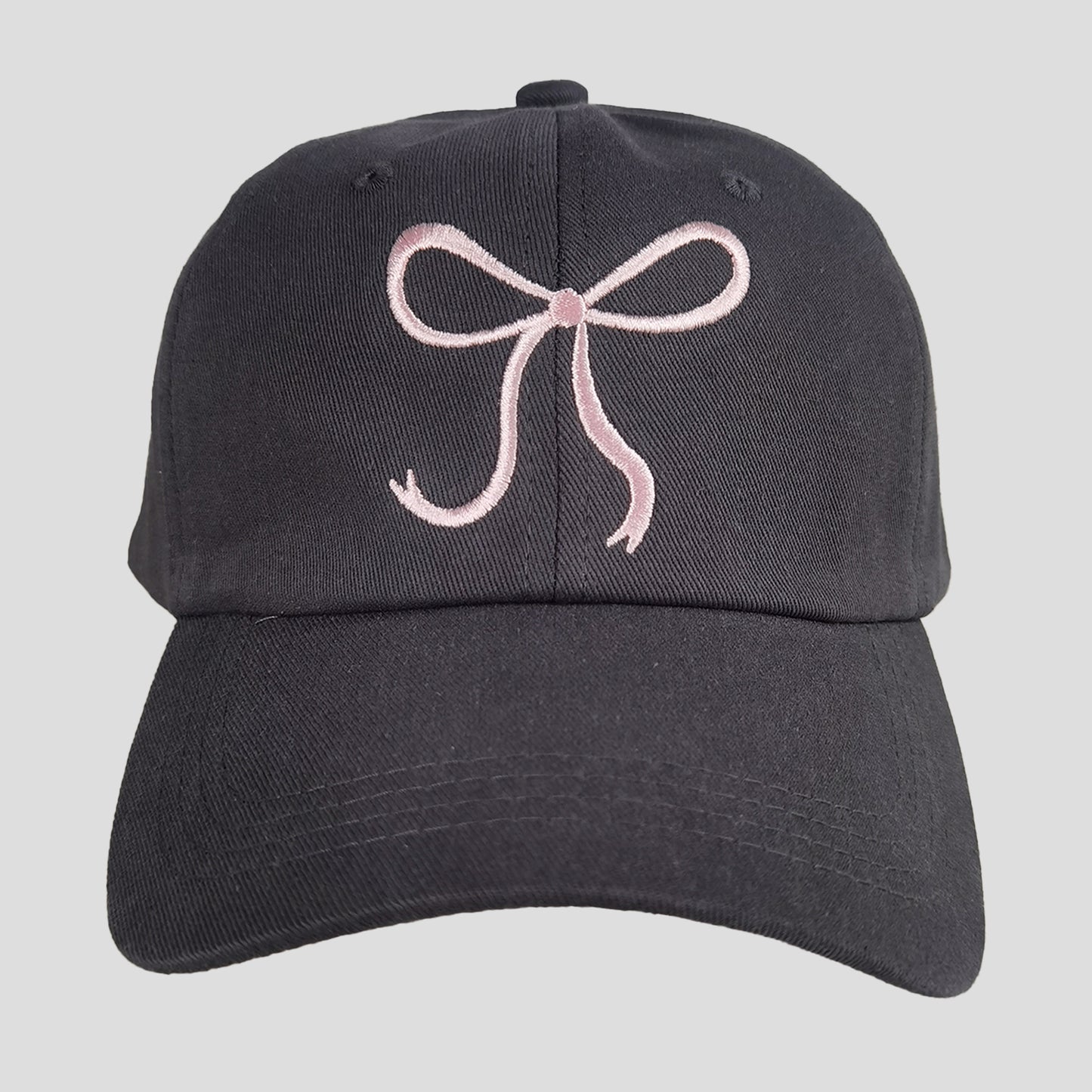 Women's Baseball Cap with Bow Embroidery