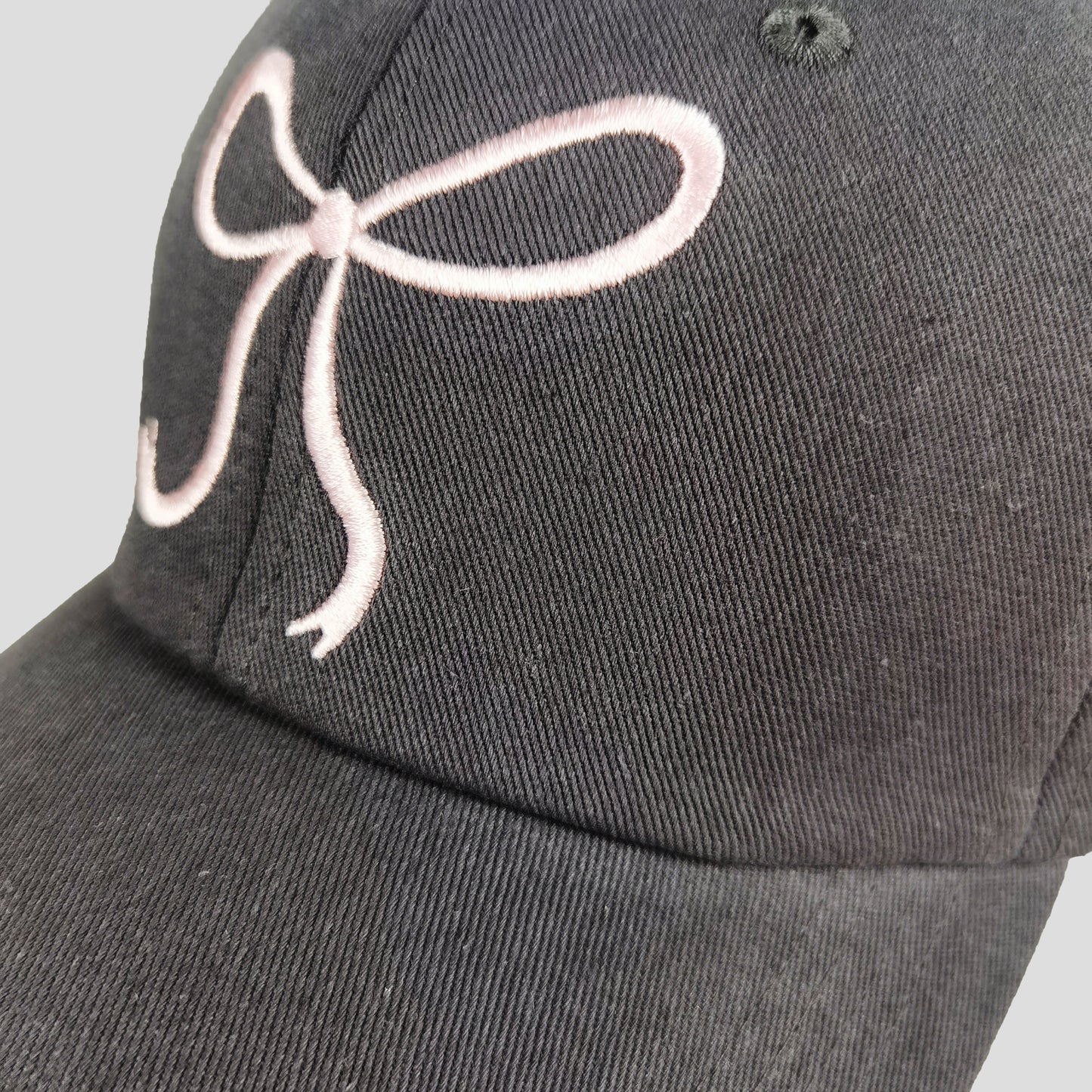 Women's Baseball Cap with Bow Embroidery