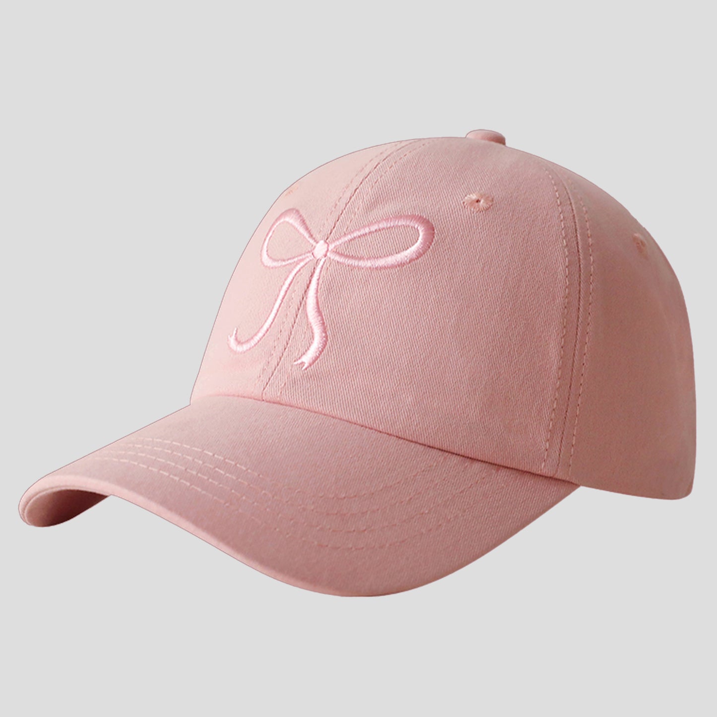 Women's Baseball Cap with Bow Embroidery