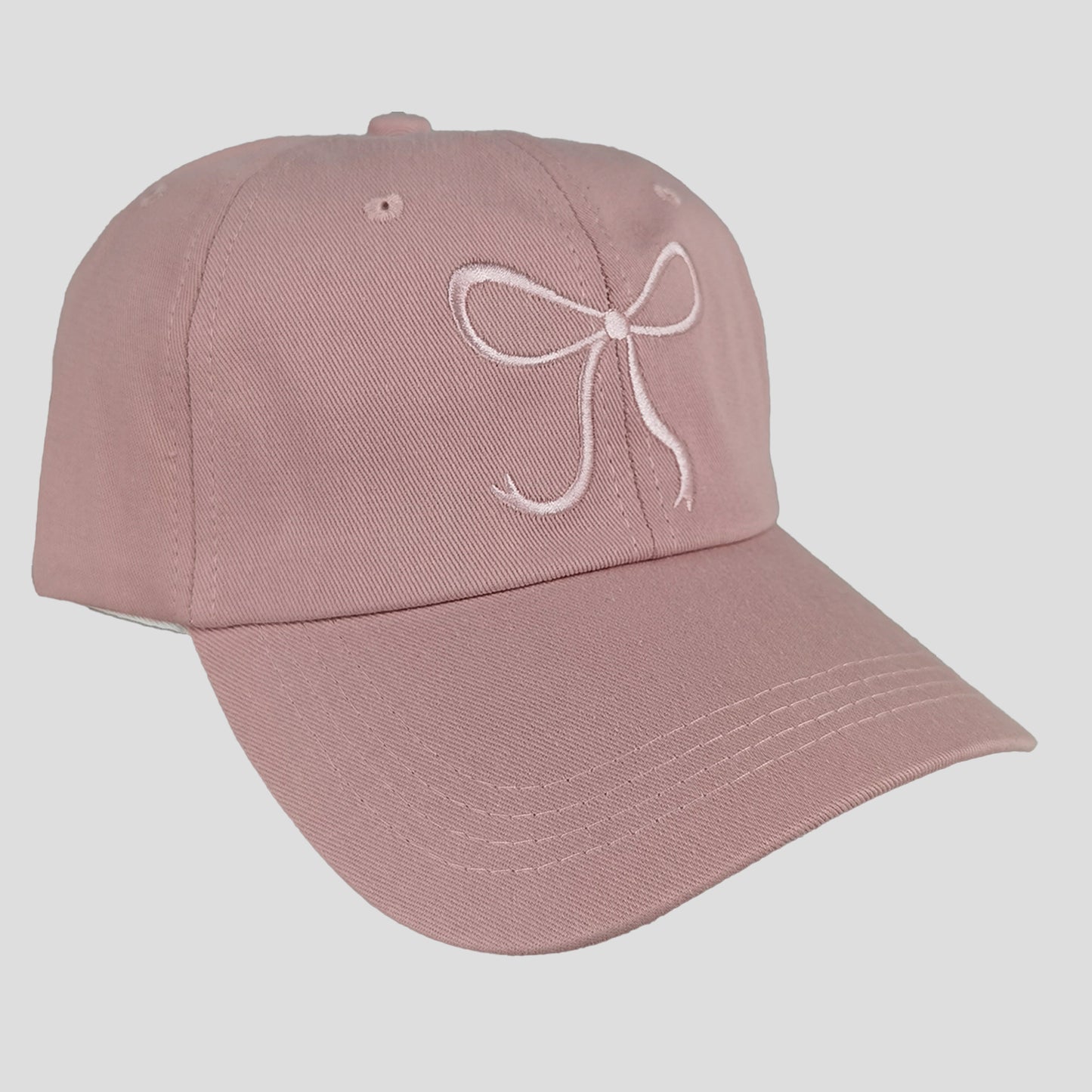 Women's Baseball Cap with Bow Embroidery