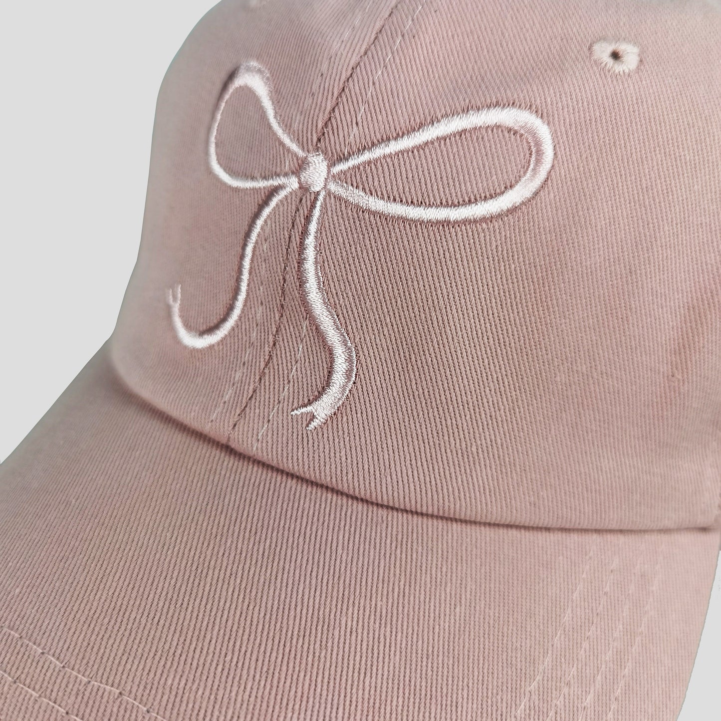 Women's Baseball Cap with Bow Embroidery