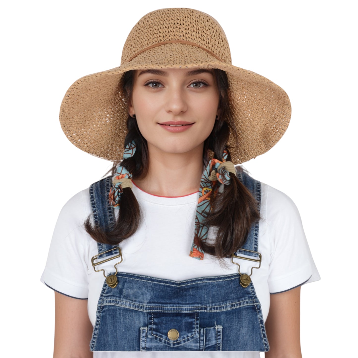 Woven Floppy Sun Hat with Rounded Crown and Decorative Bow Detail for Elegant Summer Shade and Vacation Style