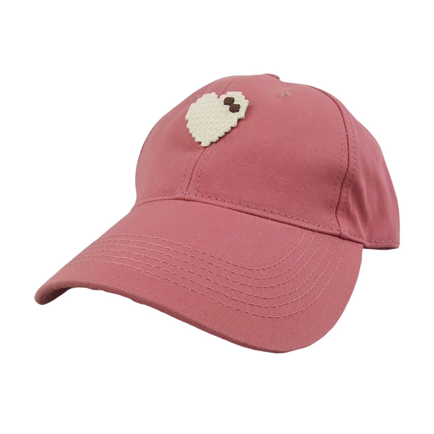 Women's Pixel Heart Wide - Brim Baseball Cap