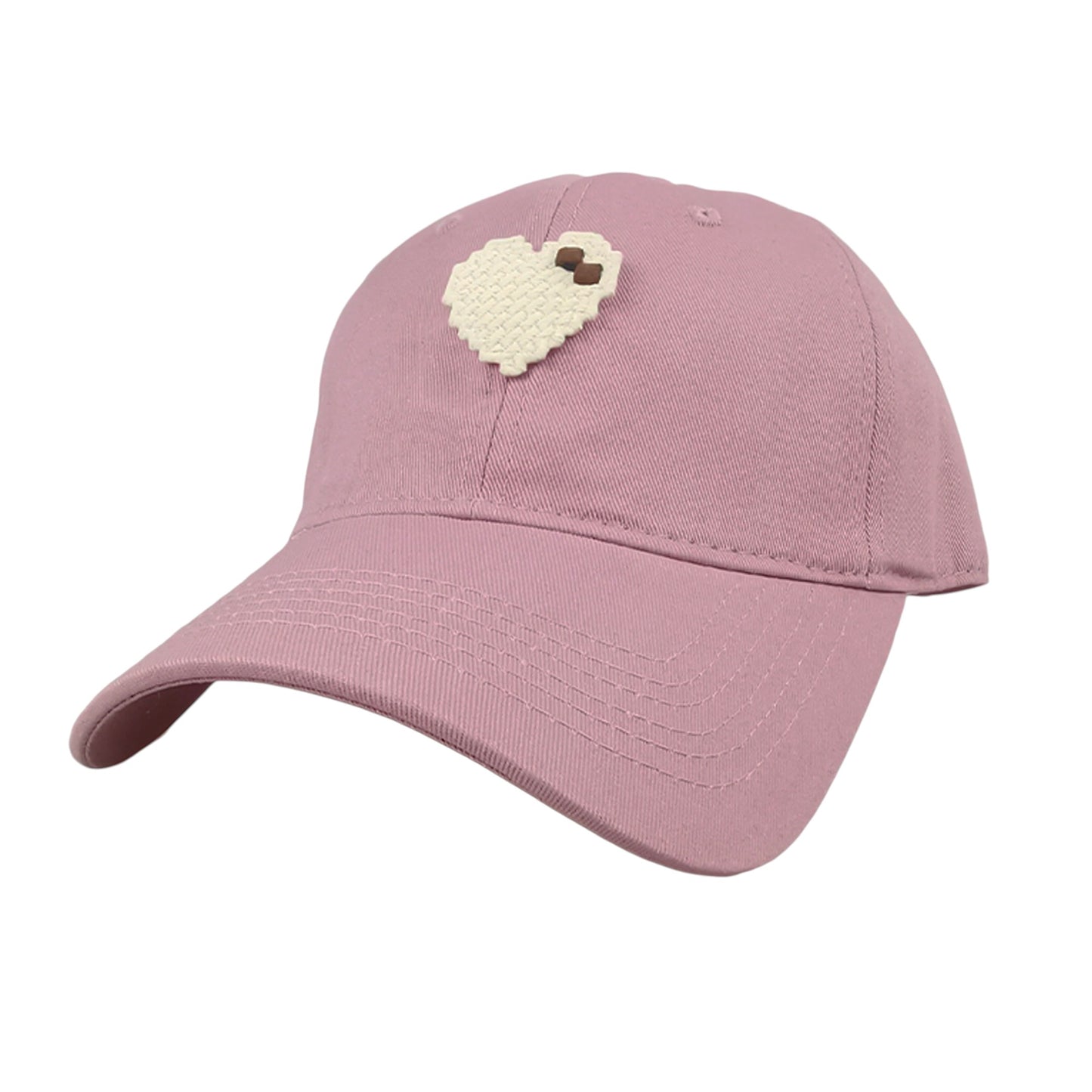 Women's Pixel Heart Wide - Brim Baseball Cap
