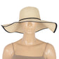 Wide Brim Straw Sun Hat with Braided Cord Detail Lightweight Packable Design for Beach Outdoor Protection