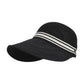 Breathable Mesh Sun Visor Cap with Ponytail Slot Adjustable Strap and Wide Brim for Outdoor Hiking and Summer Travel