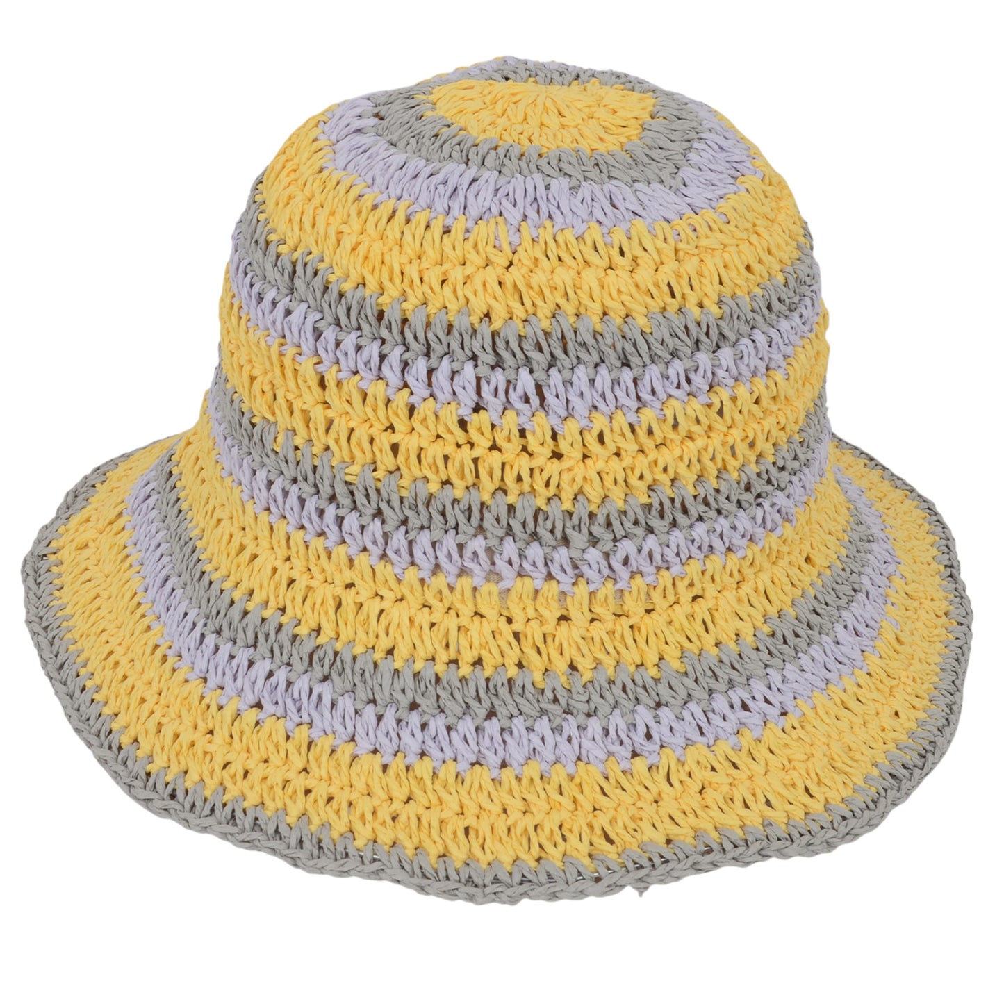 Women's Vibrant Multicolored Crochet Bucket Hat