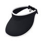 Women's Wide Brim Sun Visor Hat with Contrast Trim and Adjustable Back Strap