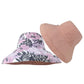 Women's 2-in-1 Double-Sided Bucket Hat with Floral & Solid Design