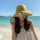 2-in-1 Women's Floral & Solid Double-Sided Bucket Hat for Outdoor
