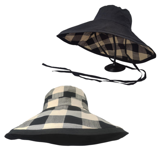 Women's Double-Sided Reversible Wide-Brim Sun Hat