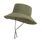 Foldable Wide Brim Bucket Hat with Chin Strap for Sun Protection and Outdoor Hiking Travel Beach Adventures