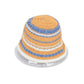 Women's Multicolor Striped Crochet Bucket Hat Lightweight Summer Accessory