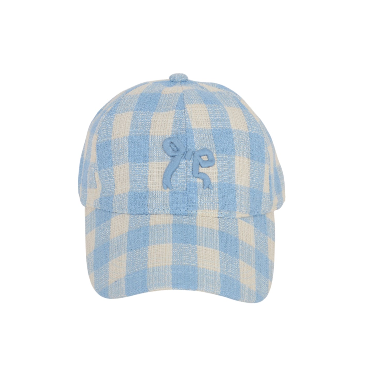 Women's Embroidered Bow Baseball Cap with Contrast Stitching and Curved Brim